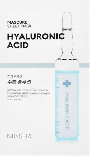 Missha Увлажняющая тканевая маска для лица Mascure Hydra Solution Sheet Mask (Hyaluronic Acid)