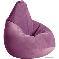 Кресло-мешок Kreslomeshki Груша велюр (XXL, сирень)