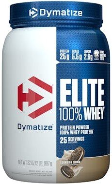 Протеин сывороточный (концентрат) Dymatize Elite 100% Whey Protein (печенье/сливки, 942г)