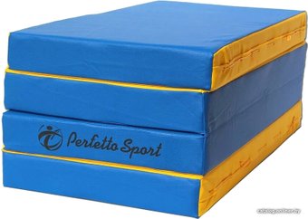 Cпортивный мат Perfetto Sport №5 складной 200x100x10 (синий/желтый)