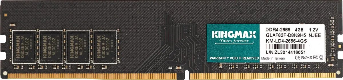 

Оперативная память Kingmax 4ГБ DDR4 2666 МГц KM-LD4-2666-4GS