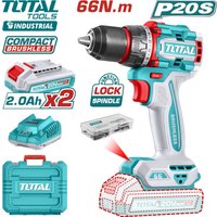 Дрель-шуруповерт Total TDLI20668 (с 2-мя АКБ, кейс)