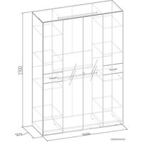 Шкаф распашной Глазов Wyspaa 36 (бодега светлый)