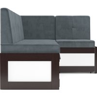 Угловой диван Мебель-АРС Нотис 211х82х135.5 см M11-28-5 (велюр серо-синий HB-178/26)