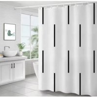 Шторка-занавеска для ванны Illu 180x180 LH2431962 (черная полоска)