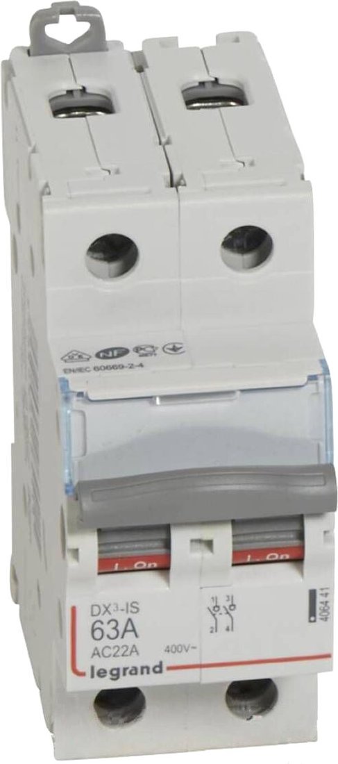 

Выключатель нагрузки Legrand DX3 2П 63A 406441