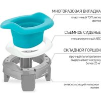 Дорожный горшок Roxy Kids HandyPotty 3 в 1 HP-255G (серый/мятный)