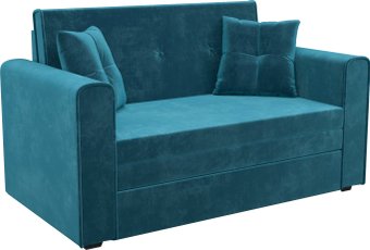 Диван Мебель-АРС Санта (бархат, сине-зеленый star velvet 43 black green)