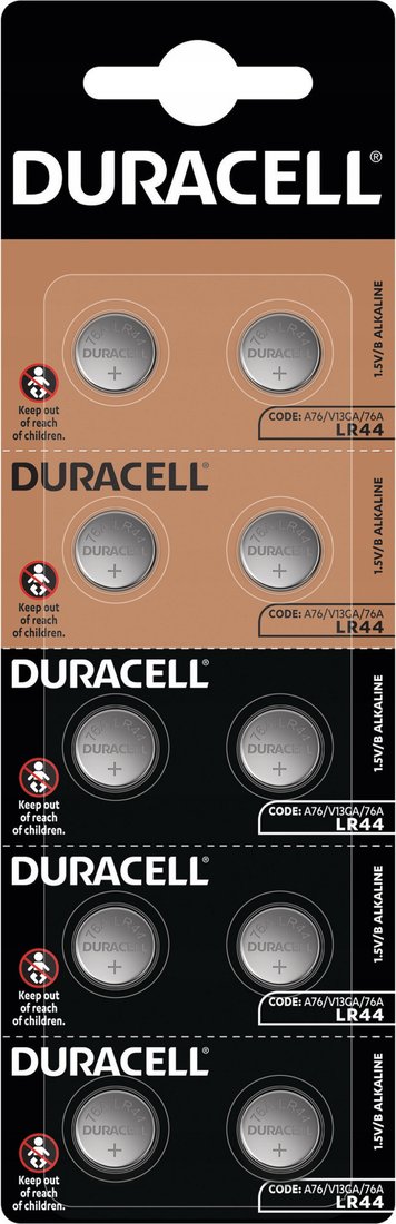 Батарейка DURACELL A76/LR44 Alkaline 1.5V (10шт)