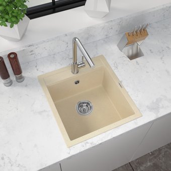 Кухонная мойка ZorG Como 46 (слоновая кость)