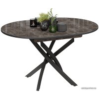 Кухонный стол Трия Diamond тип 3 (черный муар/ателье темный глянец)