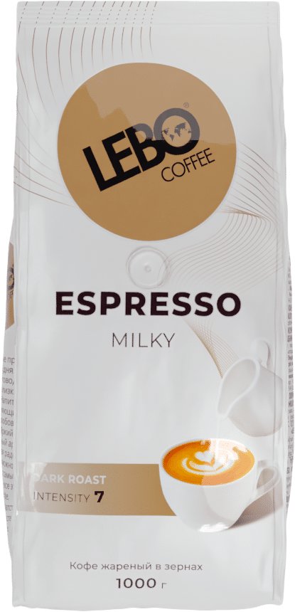 

Кофе LEBO Coffee Espresso Milky зерновой 1 кг