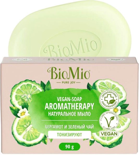 

BioMio Мыло твердое Bio-Soap зеленый чай и эфирное масло бергамота 90 г