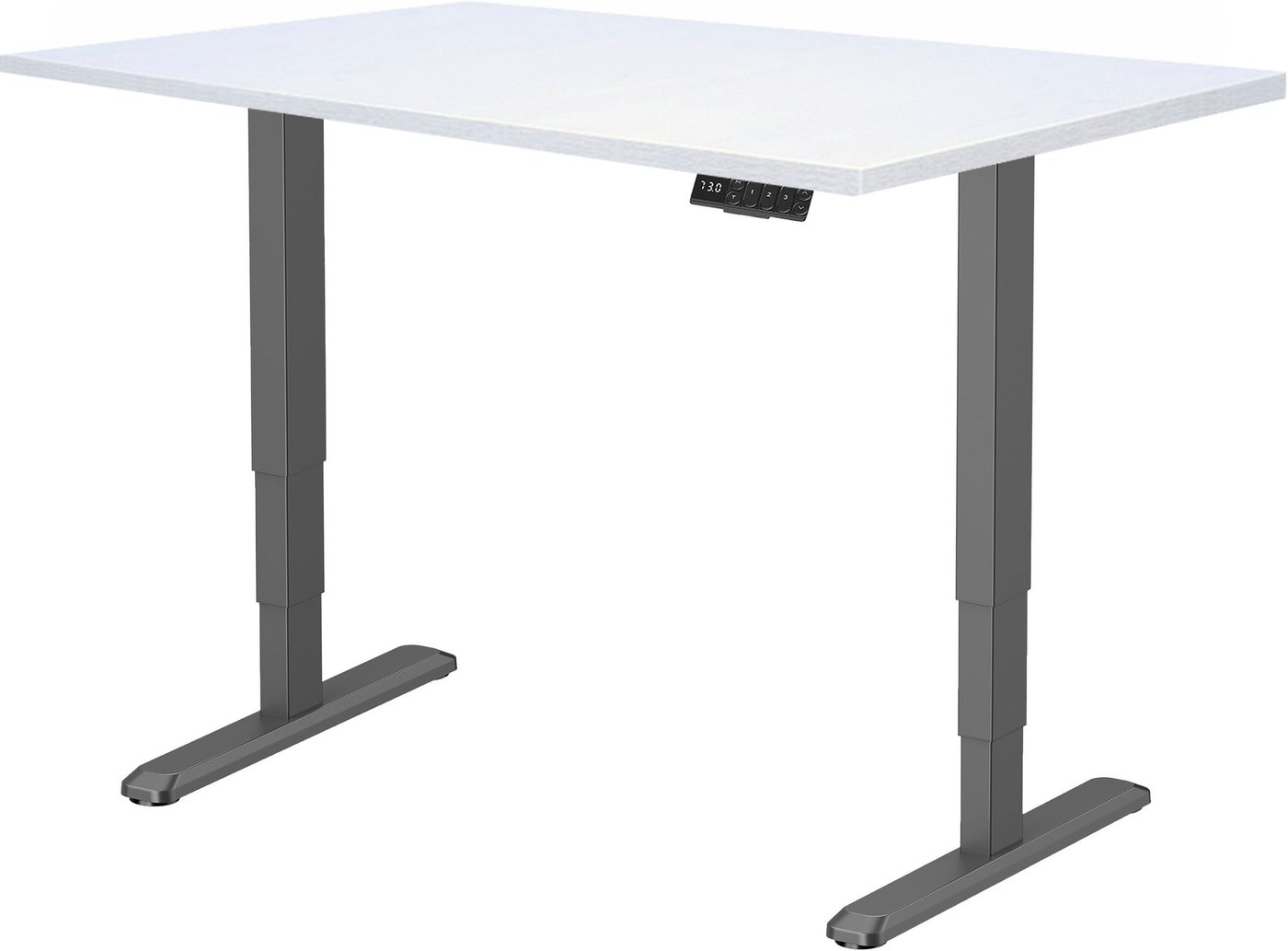 Стол с регулировкой высоты ErgoSmart Unique Ergo Desk 1360х800х36 мм (Ясень Тронхейм/черный)