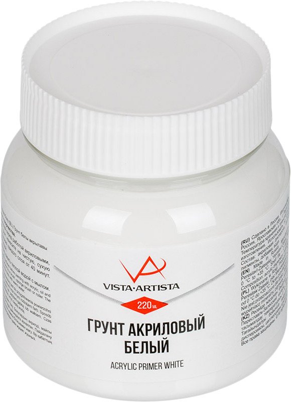 

Грунт художественный Vista-Artista VAP-220 220 мл (белый экстра)