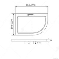 Душевой поддон RGW GWS-41-L 03150480-01L 80x100