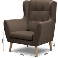 Интерьерное кресло Mio Tesoro Фиджи (Velutto 23/натуральное дерево)