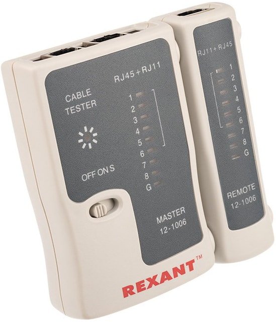 

Тестер Rexant RJ-45+RJ-11 12-1006