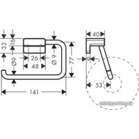 Держатель для туалетной бумаги Hansgrohe AddStoris 41771670