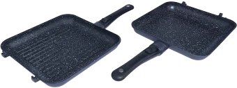 Сковорода-гриль двухсторонняя RidgeMonkey Connect Pan & Griddle XXL Granite Edition