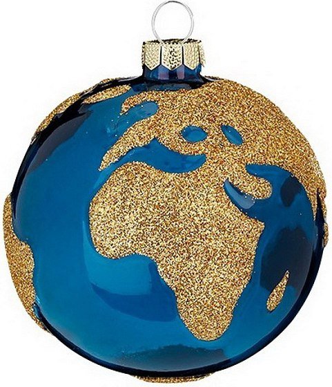 

Елочная игрушка Inge's Christmas Nature Conservation Projects. Глобус 64725H120_1 (синий)