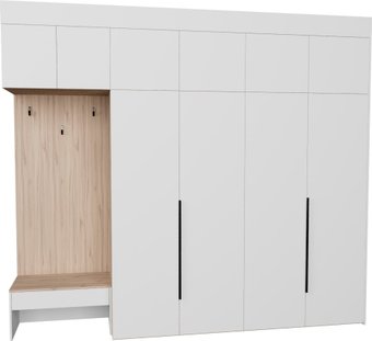 Стенка Рэйгрупп Рэй P245-B10-1-EB В10-1 (дуб элисон/белый премиум)