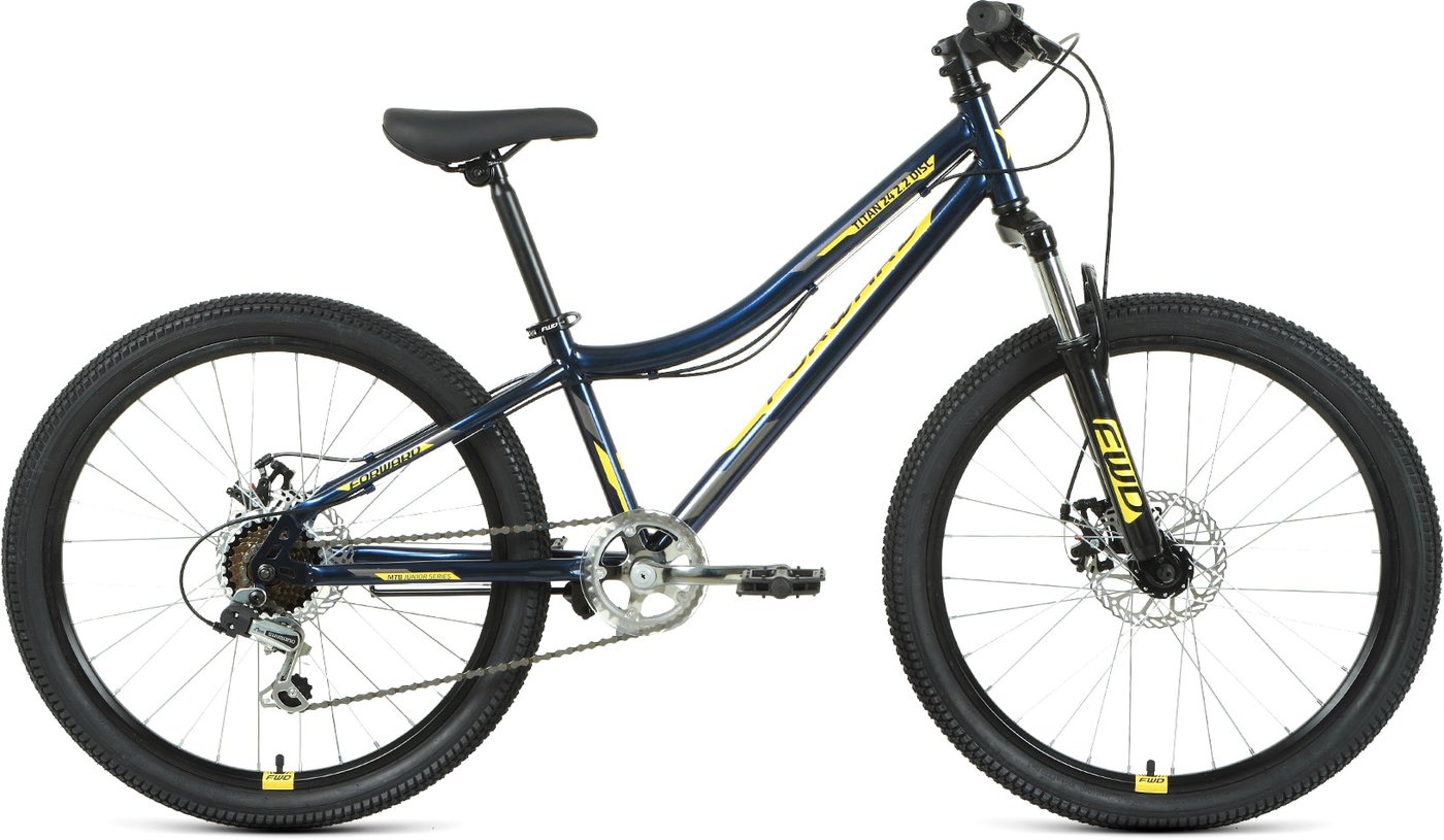

Велосипед Forward Titan 24 2.2 disc 2021 (темно-синий)