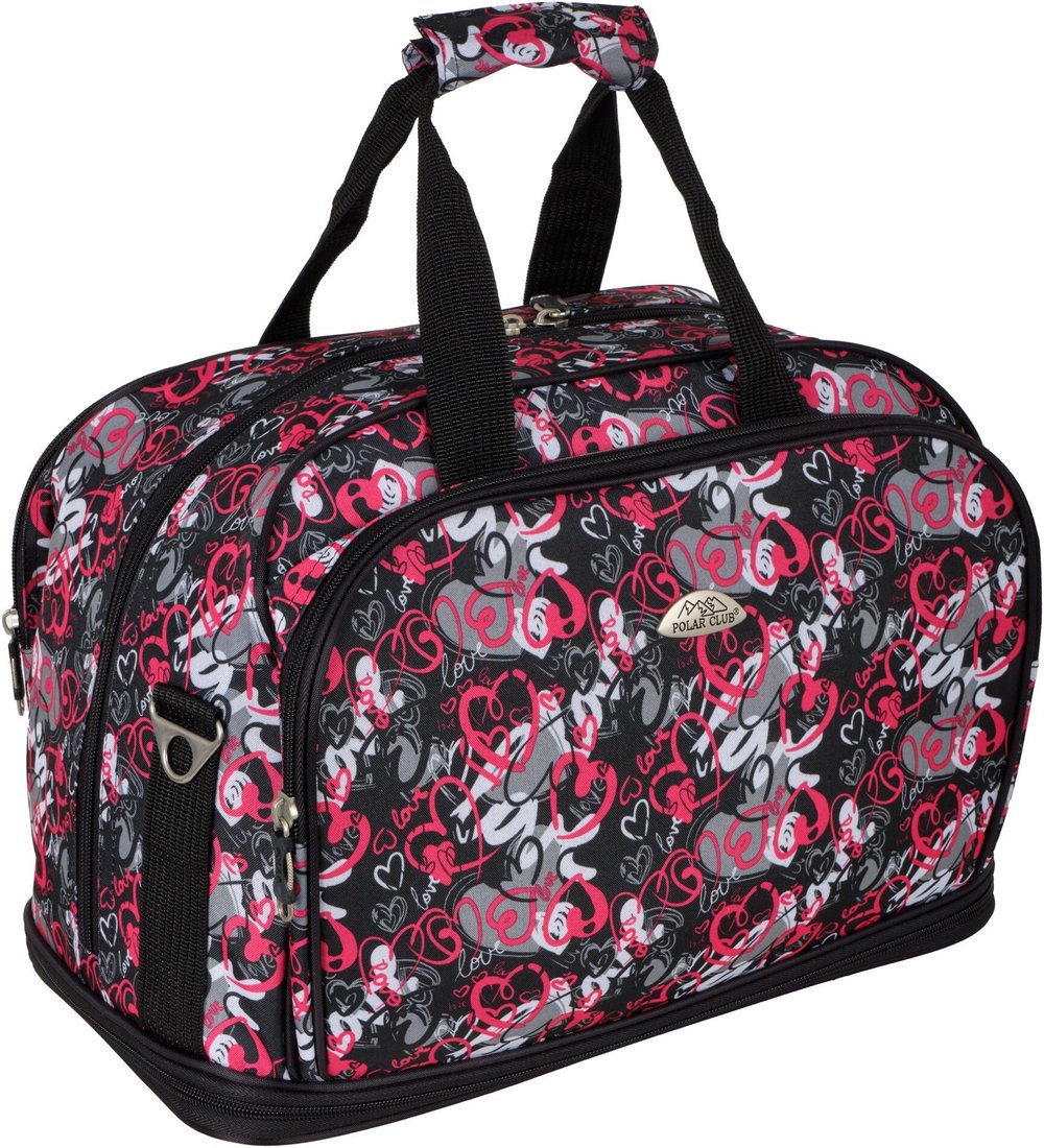

Дорожная сумка Polar П7092 (сердца на черном)