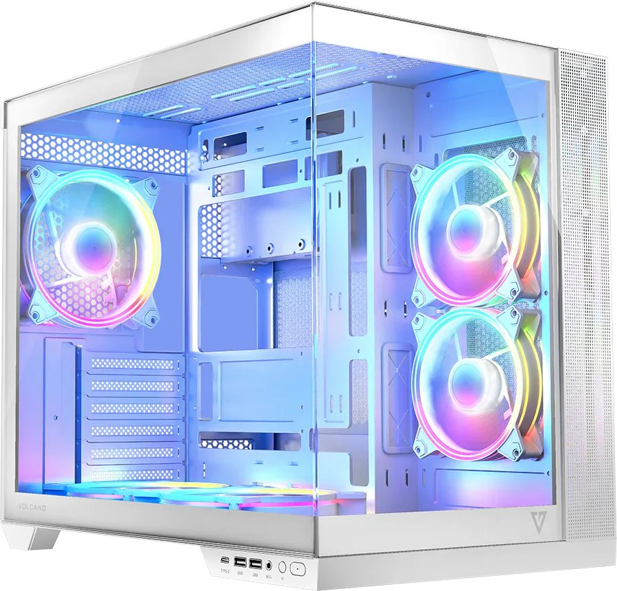 Корпус MODECOM Volcano Panorama Apex ARGB 5F Midi (белый)