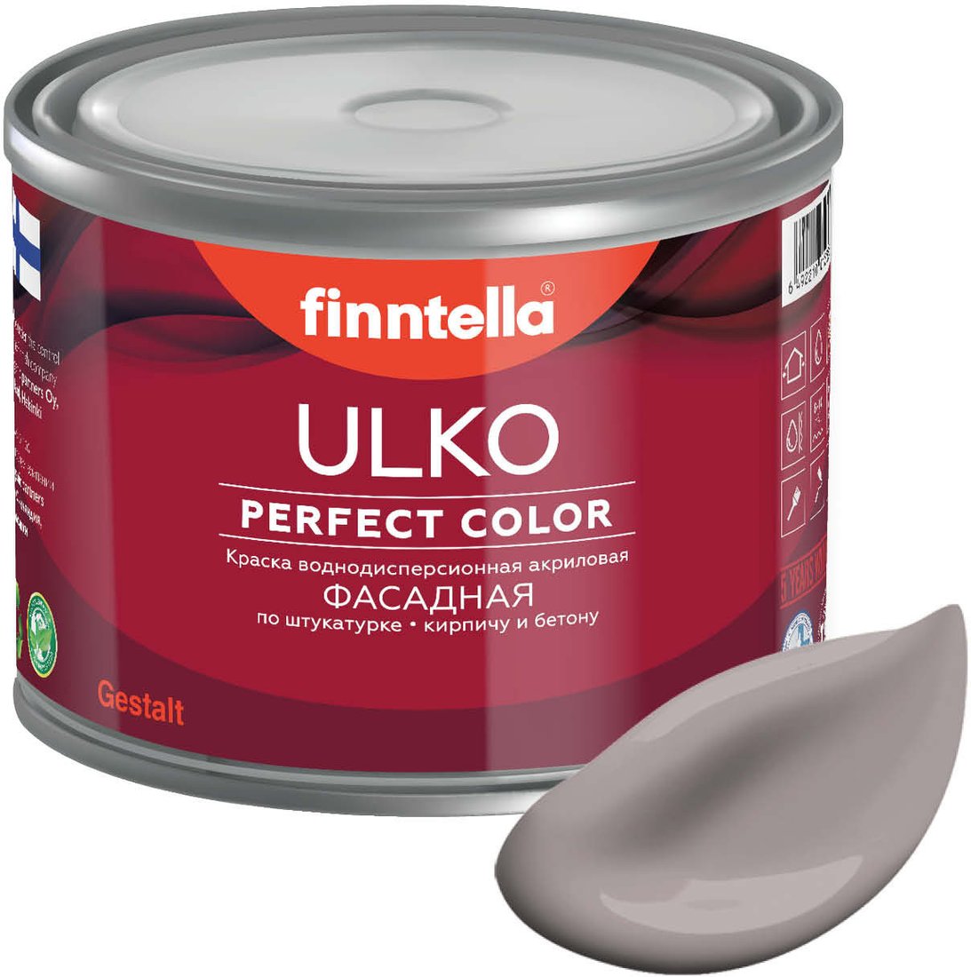 

Краска Finntella Ulko Violetti Usva F-05-1-9-FL106 9 л (фиолетовый)