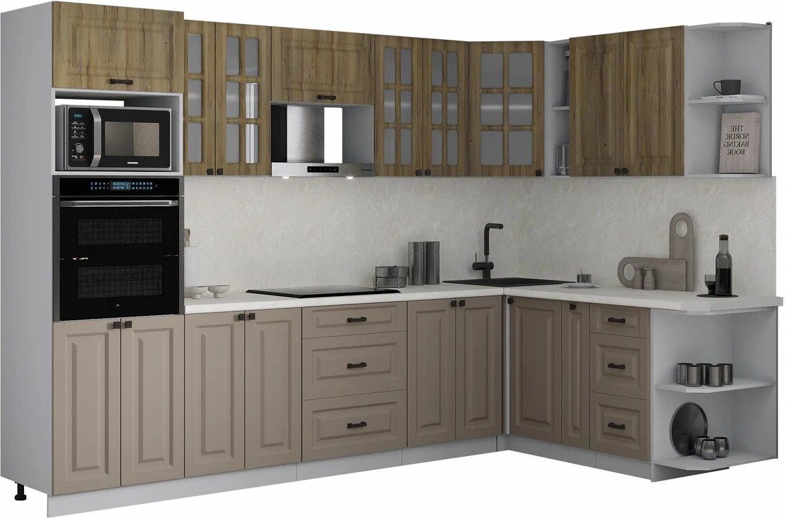 

Готовая кухня Интерлиния Мила Деко 1.88x3.0 PR (луна/дуб вотан/опал светлый)