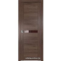 Межкомнатная дверь ProfilDoors 2.01XN L 80x200 (салинас темный, стекло Lacobel Коричневый лак)