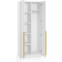 Шкаф распашной Soma Lord Gold 80x200 (белый)