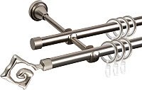 

Карниз для штор АС ФОРОС Grace D16Г/16Г составной + наконечники Лабиринт (3м, сатин)