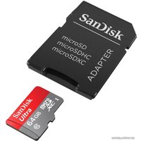 Карта памяти SanDisk Ultra microSDXC 64GB Class 10 + адаптер (SDSQUNC-64G-GN6MA)