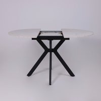 Кухонный стол Lepremo AV 1106 МДФ раздвижной D1000-1350x750 (Азул Оникс/черный)