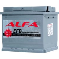 Автомобильный аккумулятор ALFA EFB 50 R (50 А·ч)