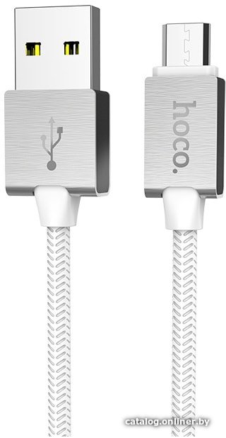 Кабель Hoco U49 microUSB (белый)