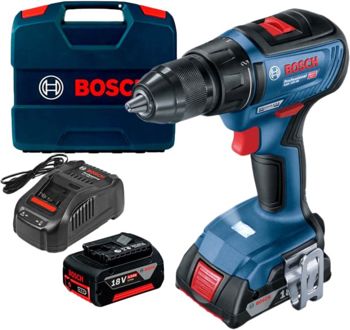 

Дрель-шуруповерт Bosch GSR 18V-50 Professional 06019H5003 (с 2-мя АКБ 5 Ач+2 Ач, кейс)