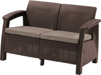 Садовый диван Keter Corfu Love Seat (коричневый)