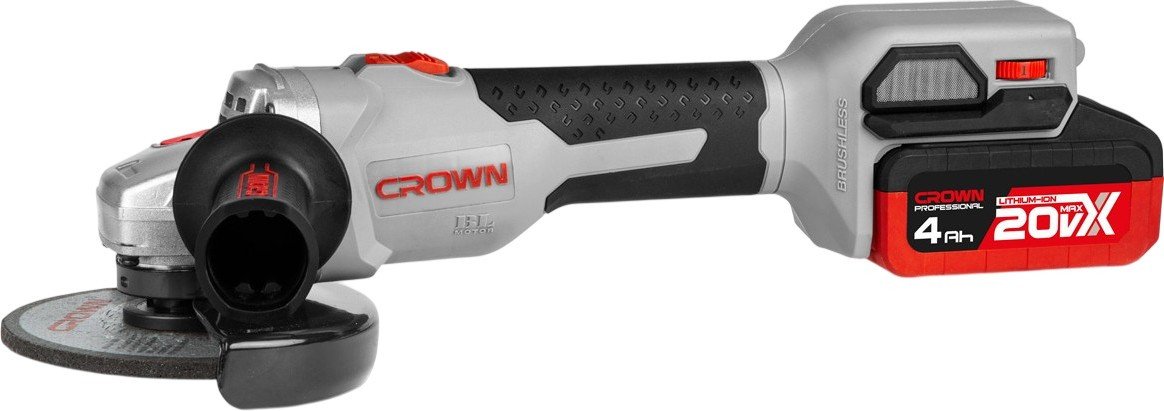 Угловая шлифмашина Crown CT23008-125HX-4 BMC (с 2-мя АКБ)