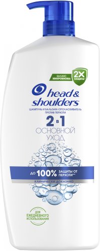 Шампунь Head & Shoulders Основной уход против перхоти 2 в 1 800 мл