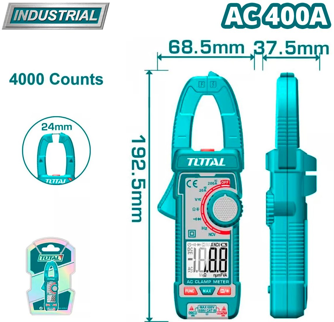 

Токовые клещи Total TMT762001