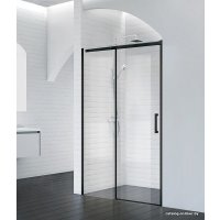 Душевая дверь BelBagno ACQUA-BF-1-140-C-NERO (прозрачное стекло)