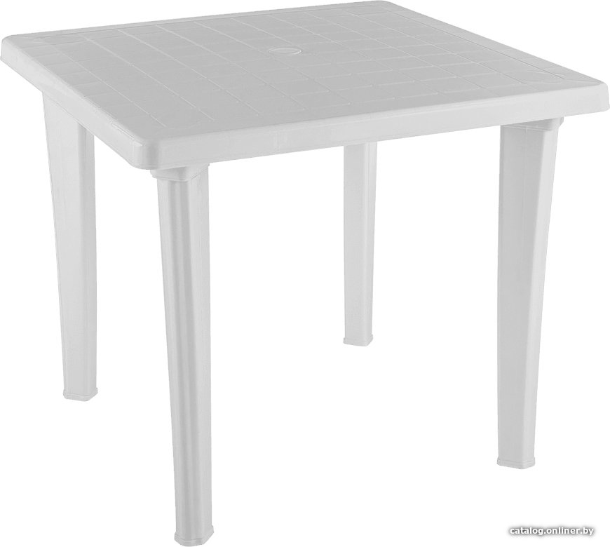 Садовый стол Элластик-Пласт Квадратный 85x85x74 (белый)