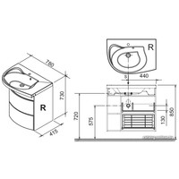  Ravak Тумба под умывальник SDU Rosa Comfort L [X000000312]