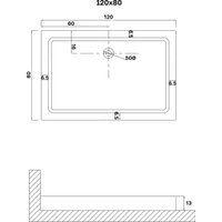 Душевой поддон Niagara NG-P1280-14Q 120x80