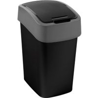 Мусорное ведро Curver Flip Bin (9 л, черный/серый)