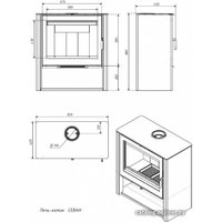 Свободностоящая печь-камин Мета-Бел Севан АОТ-9.0-05
