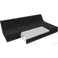 Модульный диван Лига диванов Холидей люкс 105560 (велюр, черный)